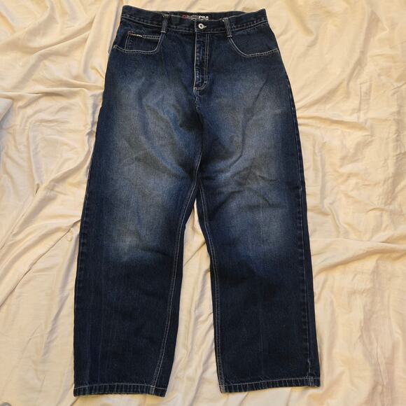 SouthPole Jeans Size 36x32 Dark Blue Heavy Denim Y2K Baggy *read* - Picture 3 of 16